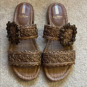 Sam Edelman Women’s Elisa Braided Strap Buckle Sandal Brown Sz 8 Beach Vacation